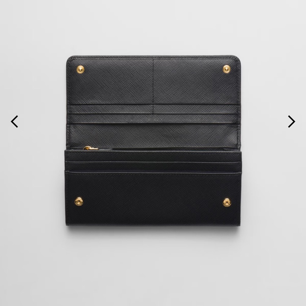 Prada Saffiano Leather Black Wallet - Picture 4 of 7